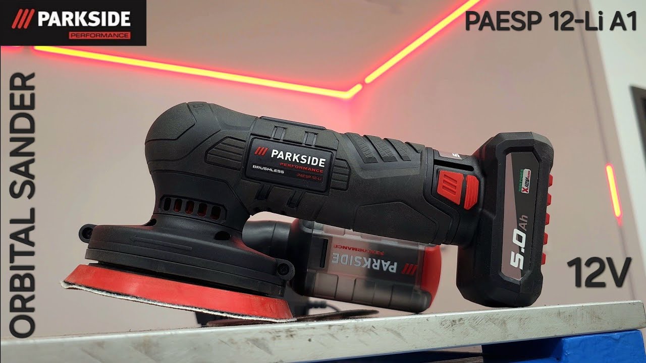 Аккумуляторная эксцентриковая шлифовальная машинка Parkside Performance PAESP 12-Li A1. Копии Bosch