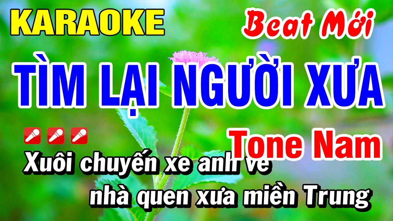Karaoke Tìm Lại Người Xưa Tone Nam (Beat Hay) Nhạc Sống | Hoài Phong Organ