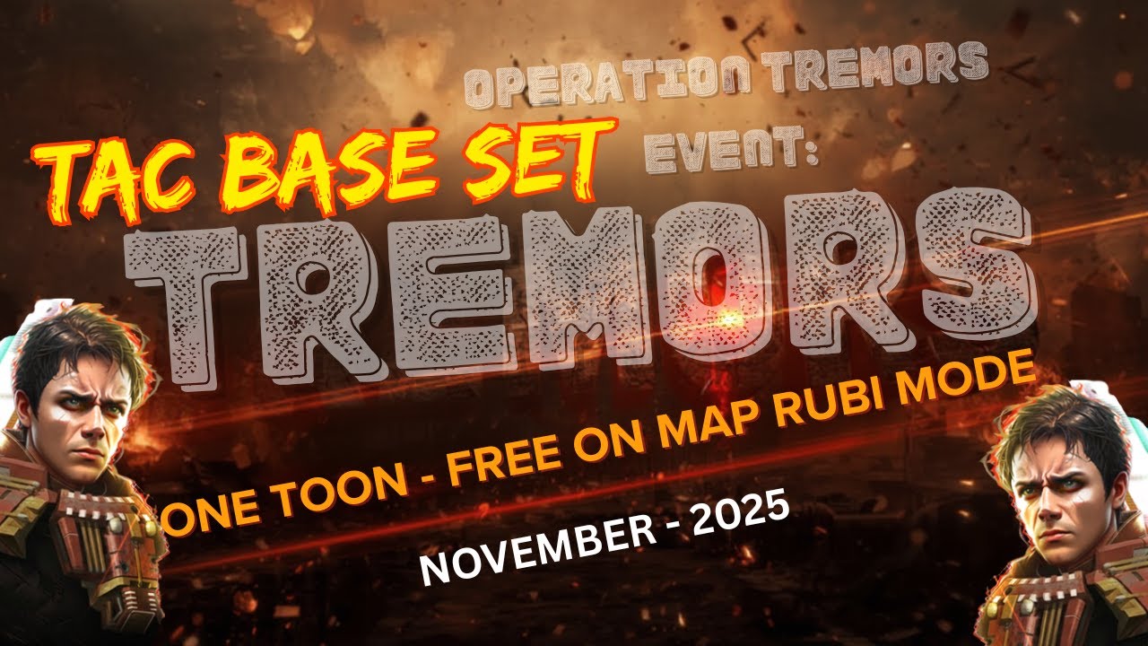 War Commander TREMORS Event &ndash; Tactical Strike Bases DESTROYED with ONE TOON! ⚡ FREE Repair on Map