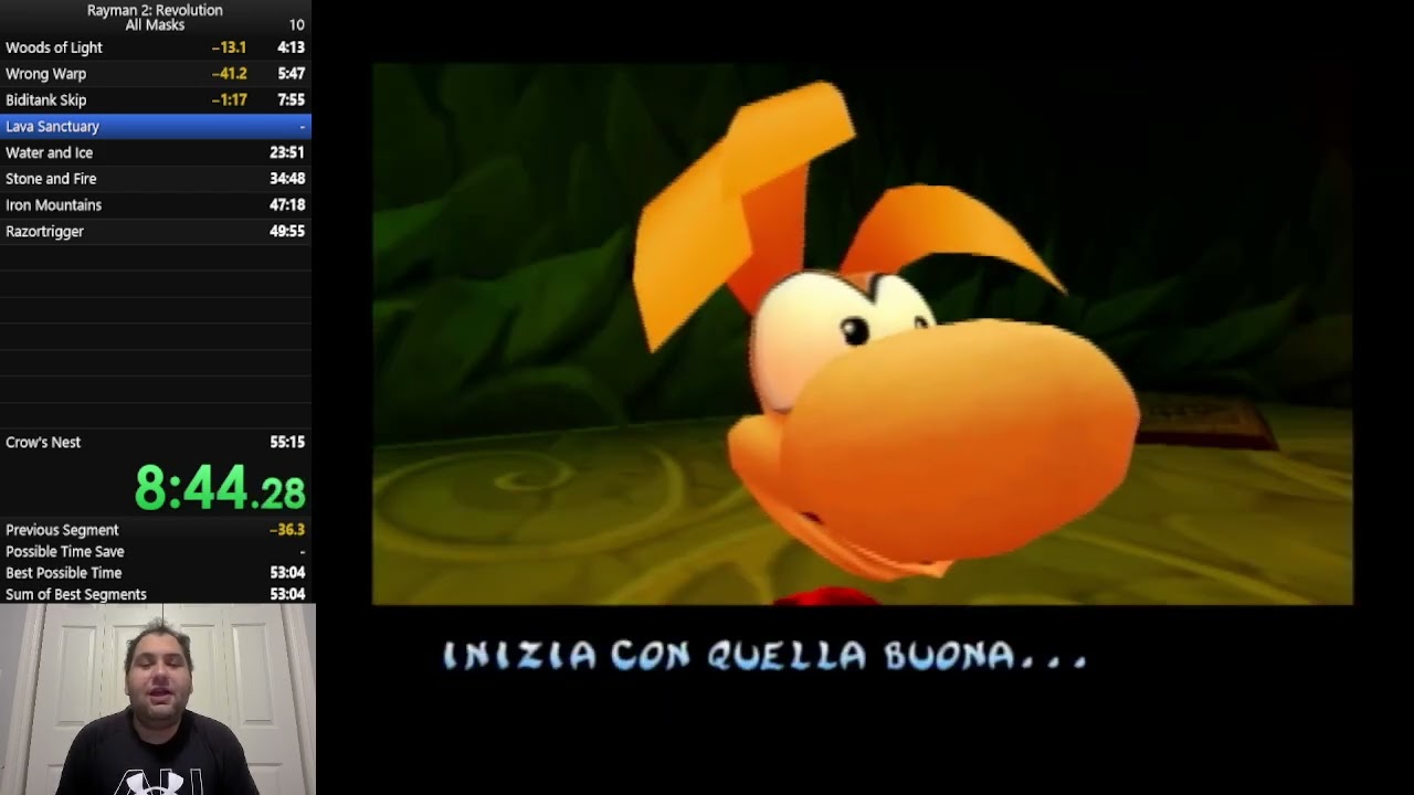 Rayman Revolution All Masks Speedrun Former WR (48:45)