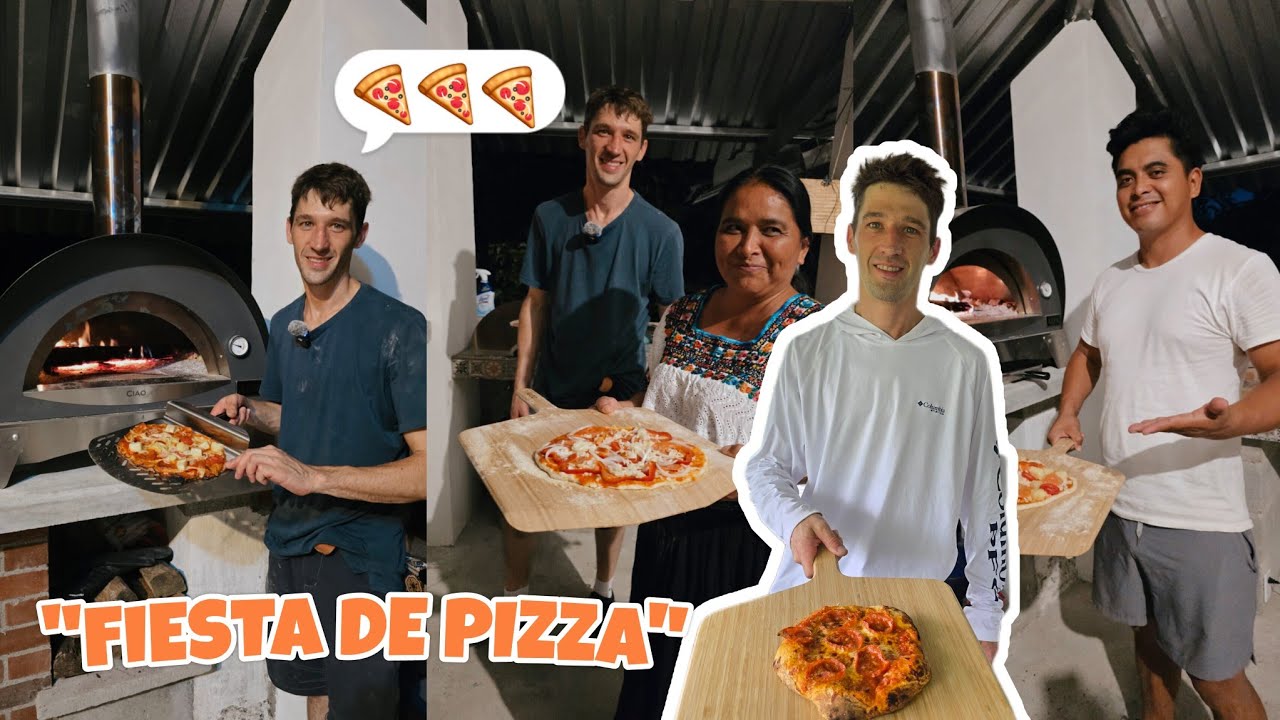 MI ESPOSO HIZO UNA FIESTA DE PIZZA PARA MI FAMILIA GUATEMALTECA🇺🇲🇬🇹🍕👨‍🍳| Usamos el horno🤭