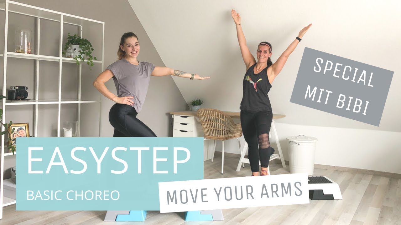 Einsteiger Step Aerobic -move your arms und verbrenne mehr Kalorien // + Outtakes // EasyStep