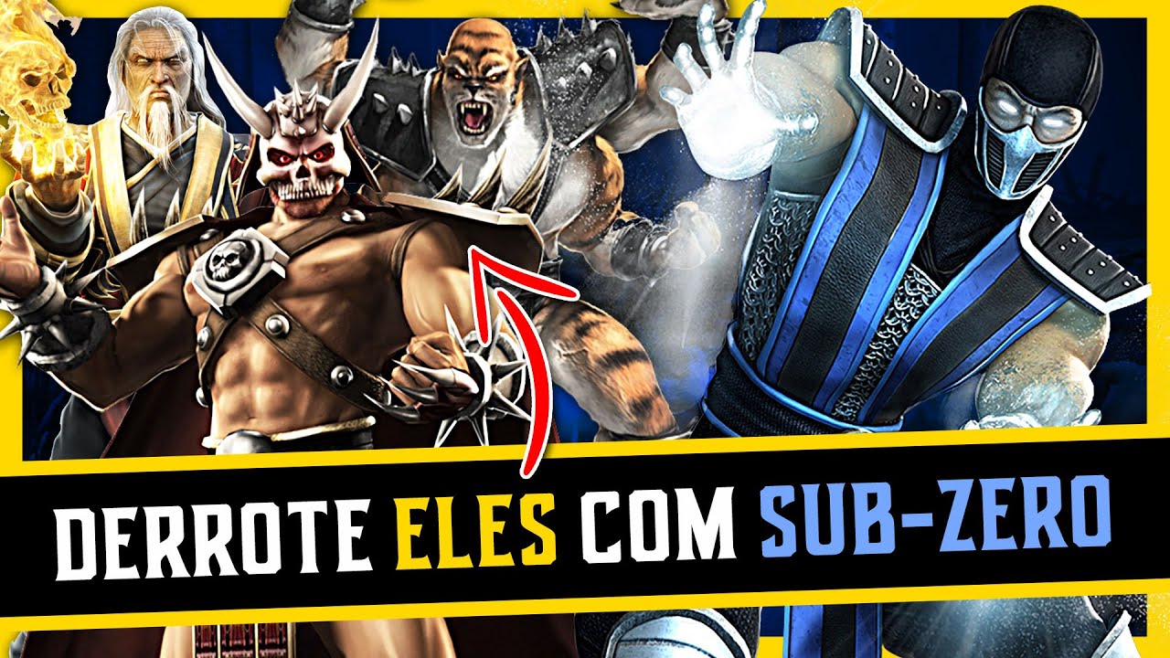 MORTAL KOMBAT SHAOLIN MONKS - COMO DERROTAR O SHANG TSUNG, KINTARO E SHAO KAHN COM SUB-ZERO