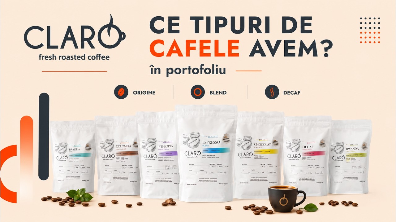 ☕ Ce tipuri de CAFELE avem in portofoliu?!? - CLARO Cafe