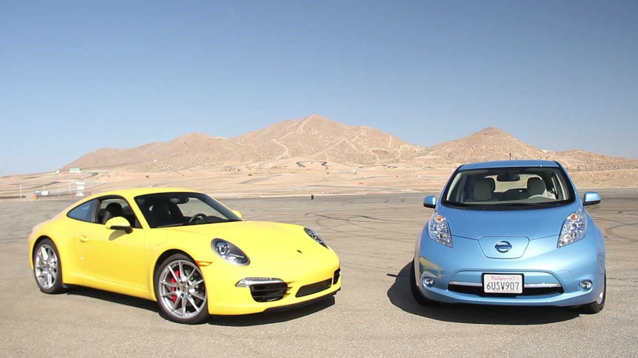 2012 Nissan Leaf vs. 2012 Porsche 911 Carrera S - CAR and DRIVER