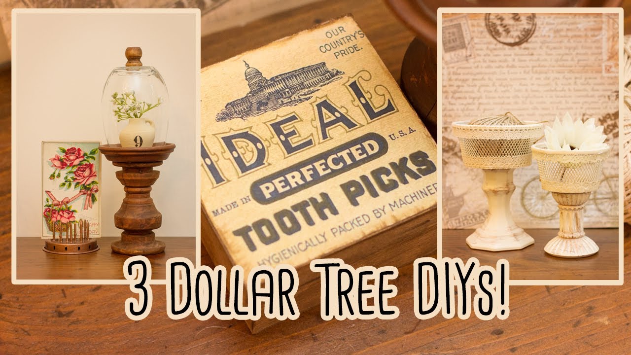 Dollar Tree Decor DIYs | Farmhouse Vintage Cottagecore Crafts