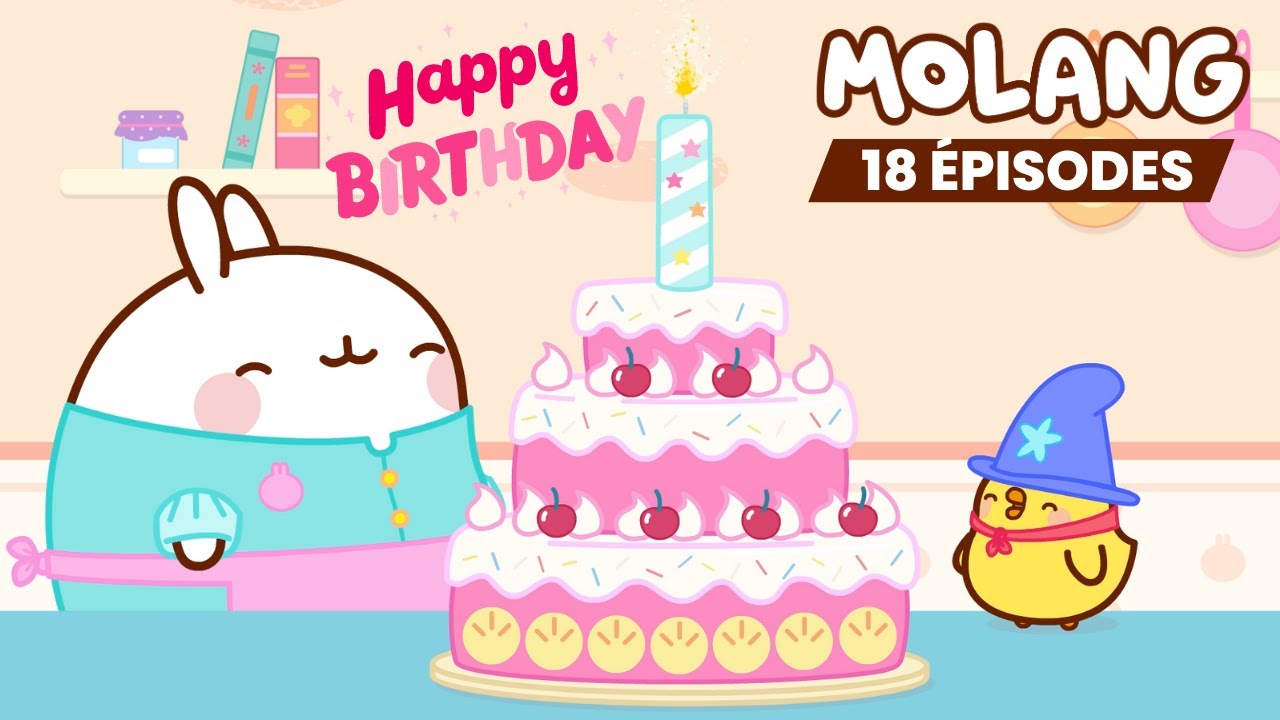 Le Délicieux Gâteau d'Anniversaire de Molang et Piu Piu 😍 | Dessin Animé pour Enfants