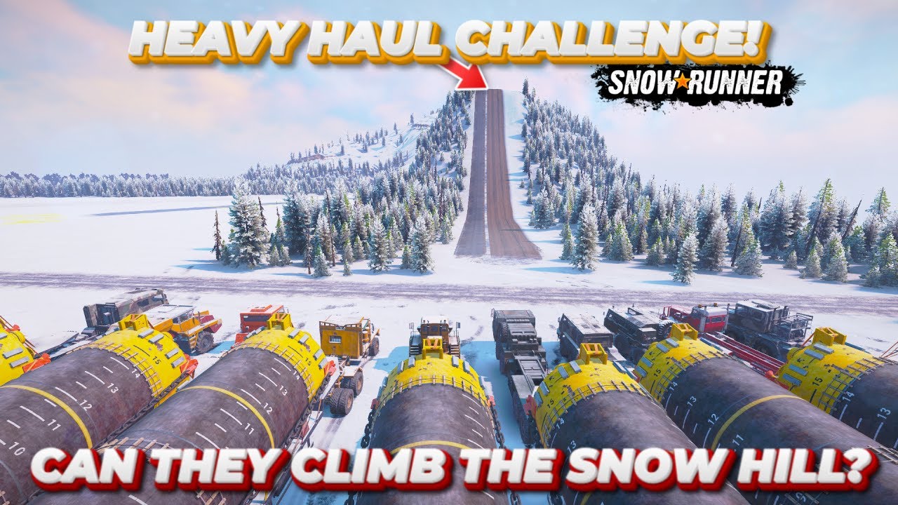 Heavy Cargo Power Test: Driving Up Extreme Slopes | SnowRunner | EnhCrea #166