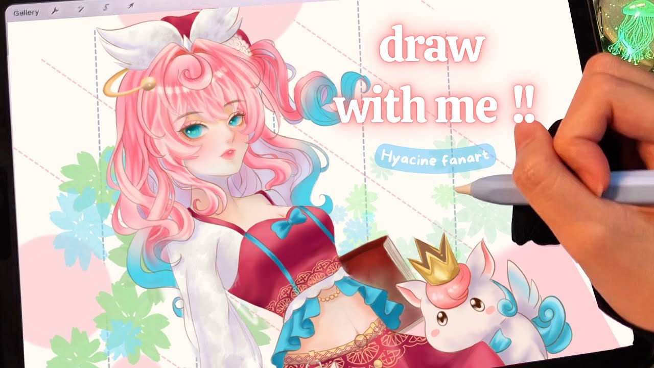 Draw With Me°☆ | Ipad Drawing Semi Realistic Style | Hyacine HSR 🧸💖