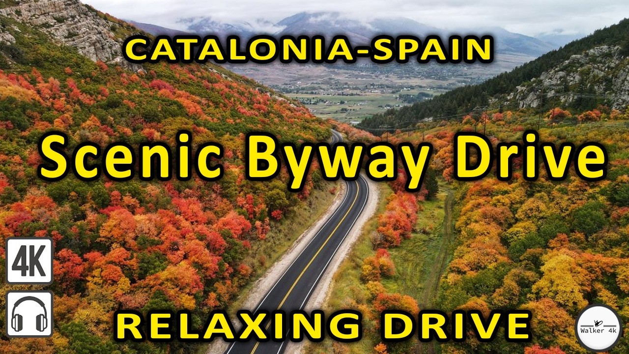 4K Scenic Byway Drive | Relaxing Road Trip from Solsona to Tarragona, Spain (124km)