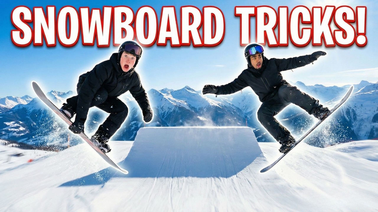 Mejor und Elef versuchen Tricks auf dem Snowboard! 😭 🏂 ***FAIL***