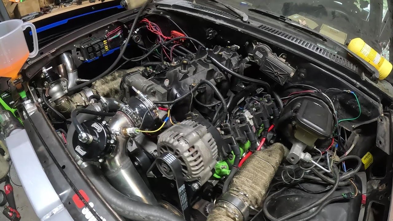 Первое движение за 3 года, но есть проблемы | Twin Turbo 6.0L LS S10