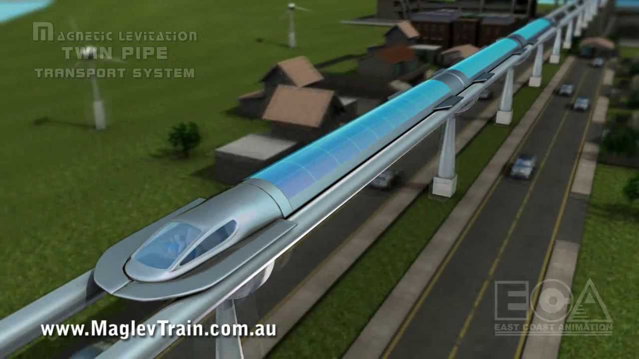 Magnetic levitation twin pipe transport system - advanced maglev train technology