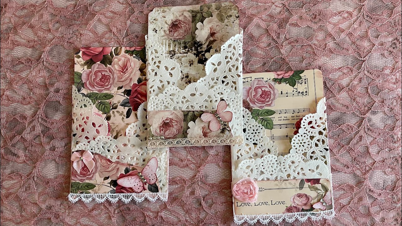 #stackyourstash Two quick & easy journal pockets using paper doilies & paper scraps. #craftandchat