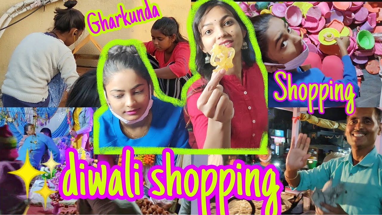 DIWALI Vlog || Part - 1 || DIY GHARKUNDA (clay mud house )  || Priyaashi 👭