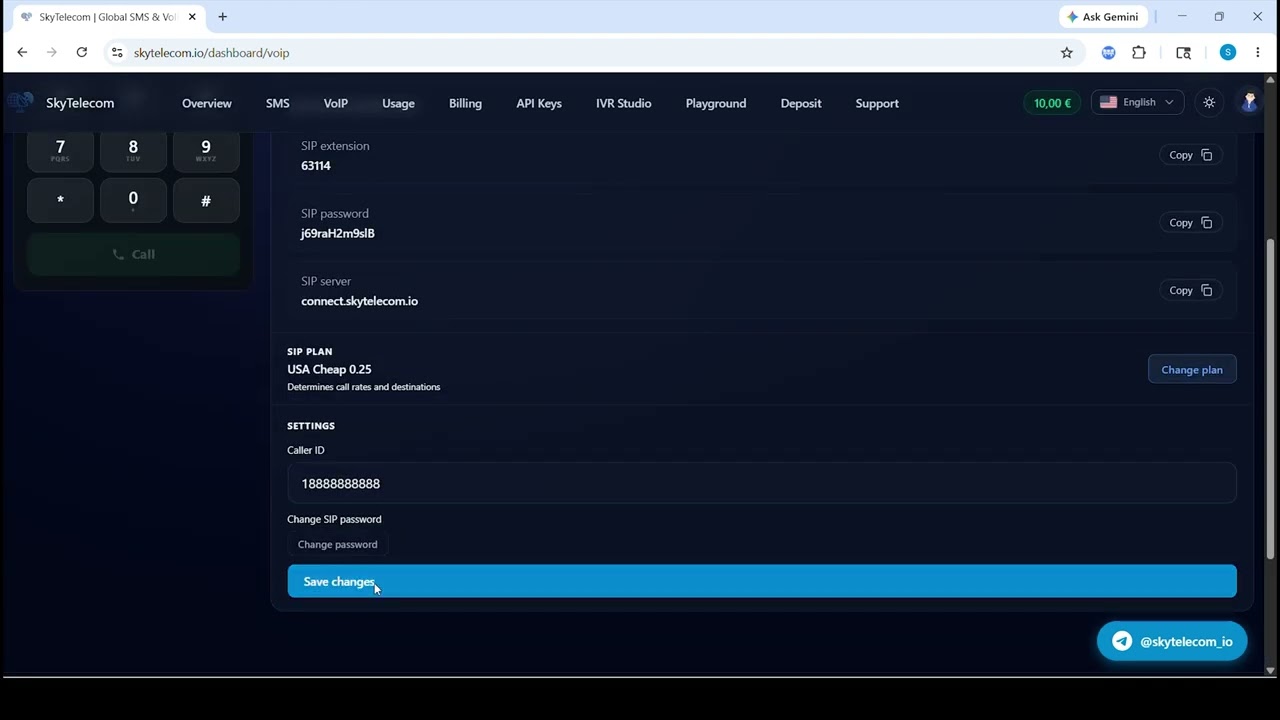 How to make spoof call using any caller id using skytelecom