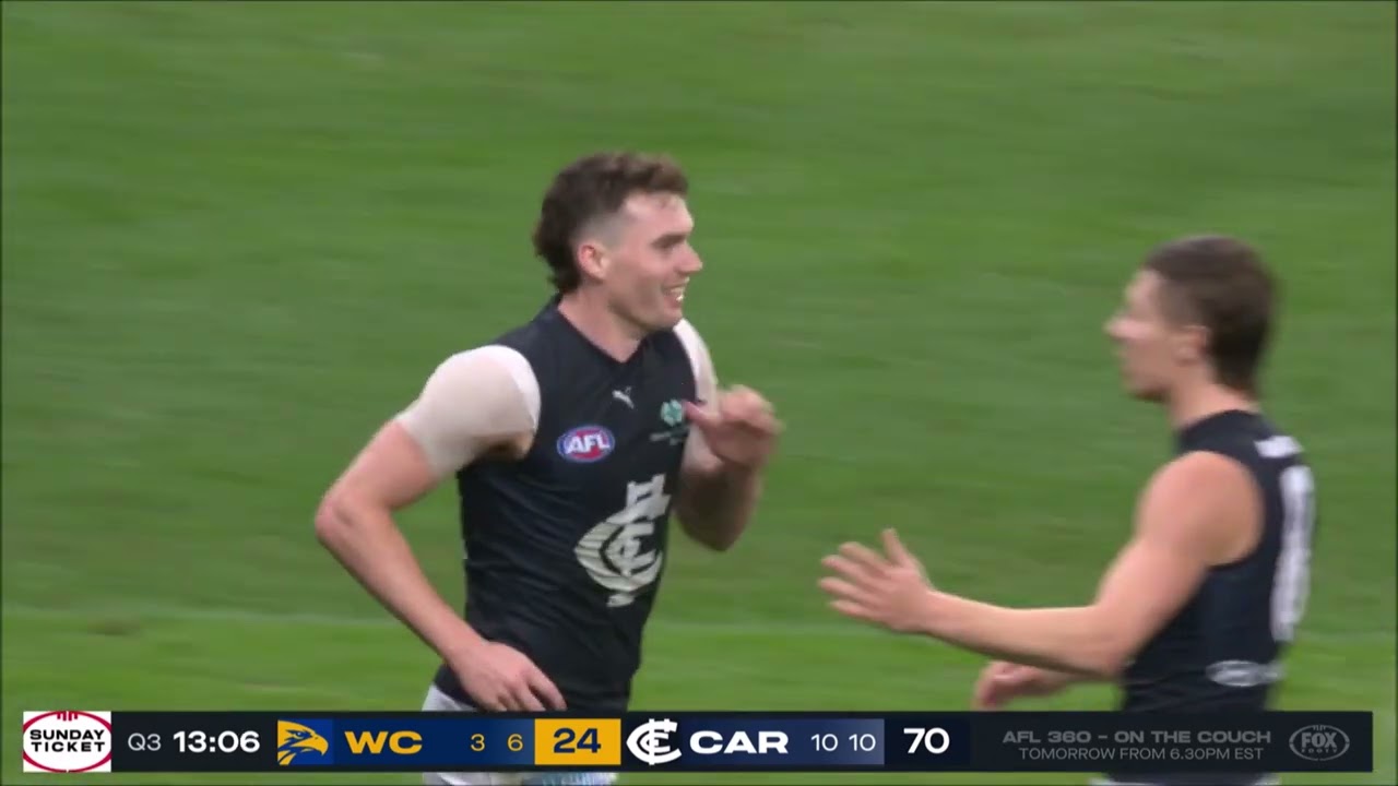 Blake Acres miss of the year contender - AFL Round 14 2025 - Carlton @ Eagles
