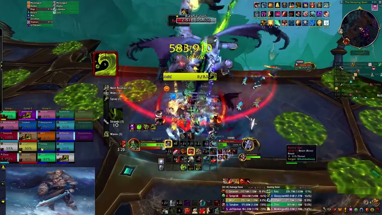 Vibrant vs Mythic Rasha'nan - Fury Warrior POV