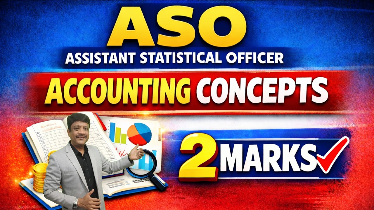 Accounting Concepts| ASO | ASSISTANT STATISTICAL OFFICER | Online Classes | RSB