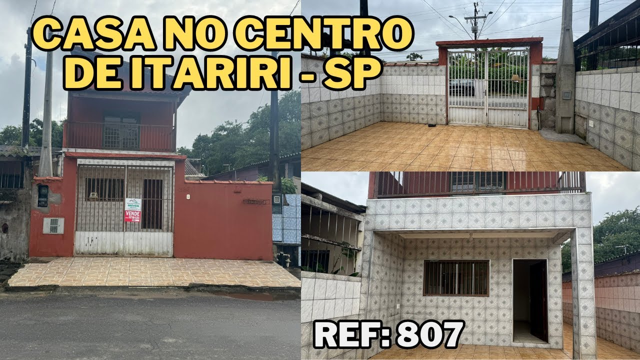 REF. 807, CASA NO CENTRO DE ITARIRI - SP, POR R$ 319.000,00