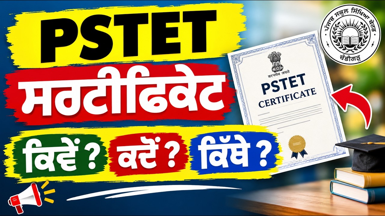 Pstet Certificate 2026
