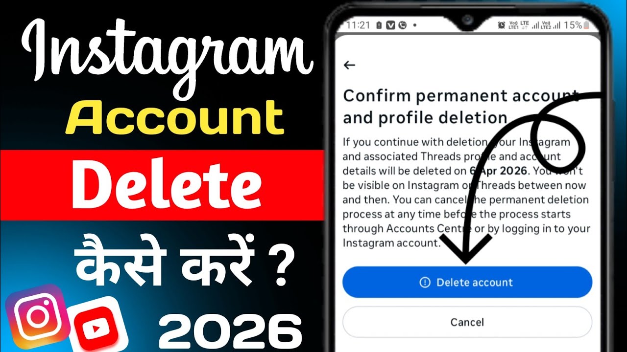 Instagram Account Delete Kaise Kare Permanently 2026 | instagram account delete kaise karen | Insta 