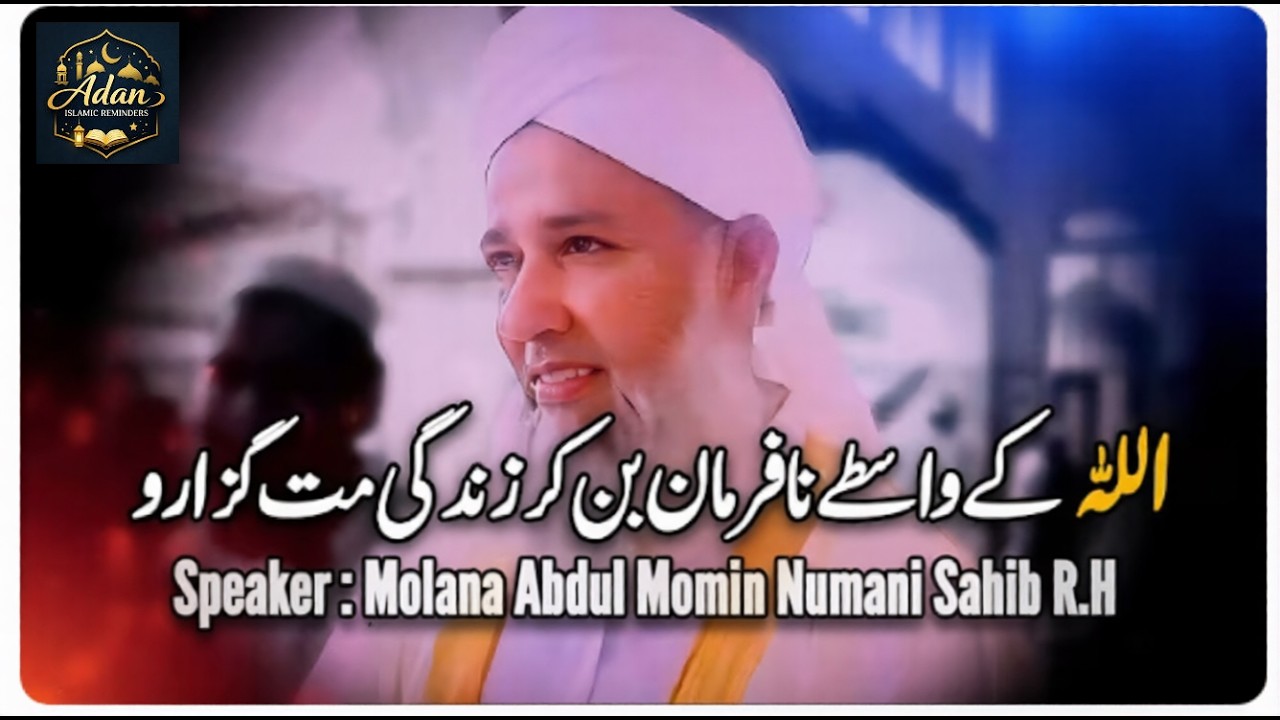 Allah K Wasty Nafarman Ban K Zindagi Mat Guzaro By Molana Abdul Momin Numani Sahib
