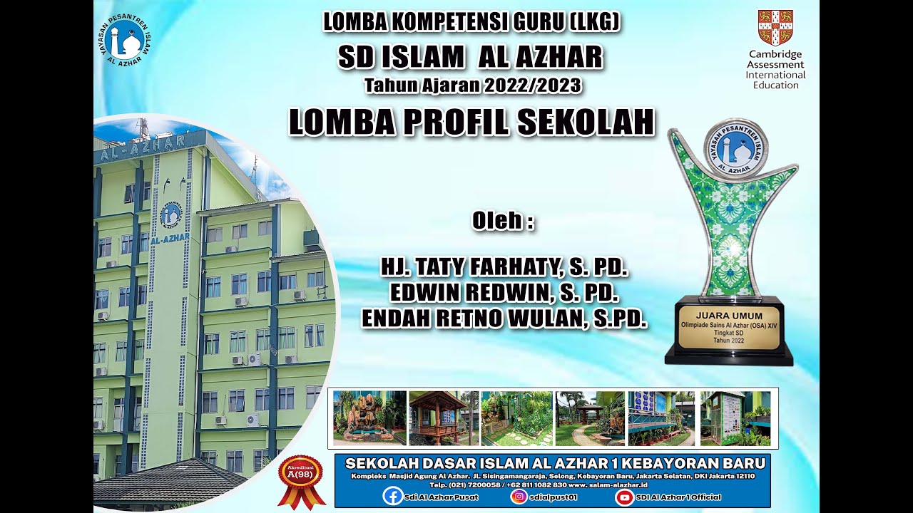 Profil SD Islam Al Azhar 1 Kebayoran Baru
