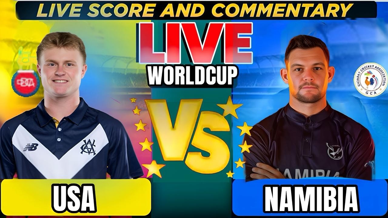 United States of America vs Namibia, 26th Match, Group A, ICC Men's T20 World Cup 2026 - Commentary