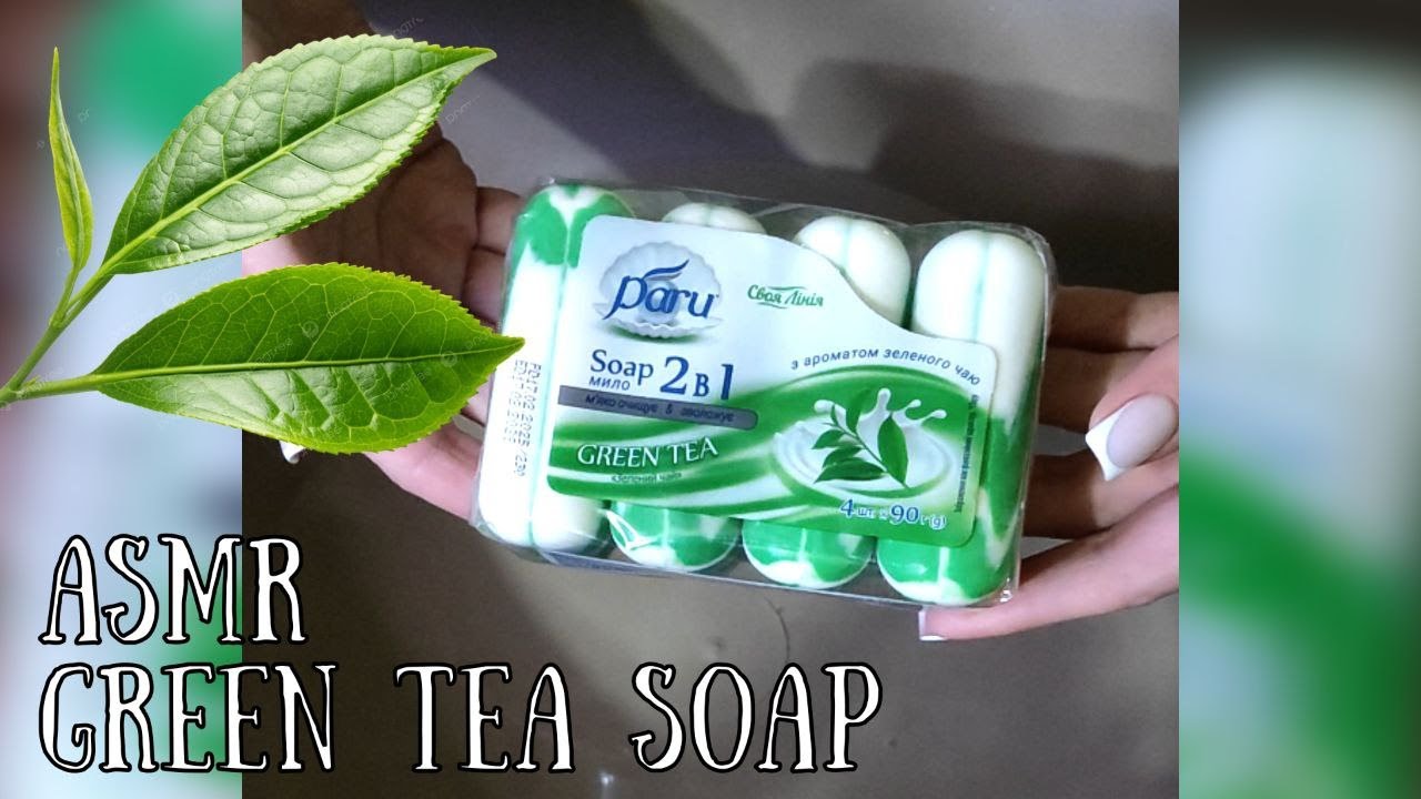 💚🧼GREEN TEA PARU SOAP ASMR🫧💚