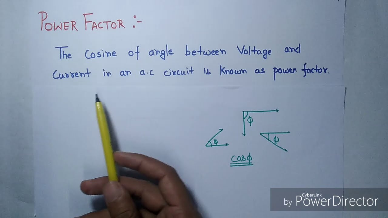 Power factor (hindi) and power factor improvement