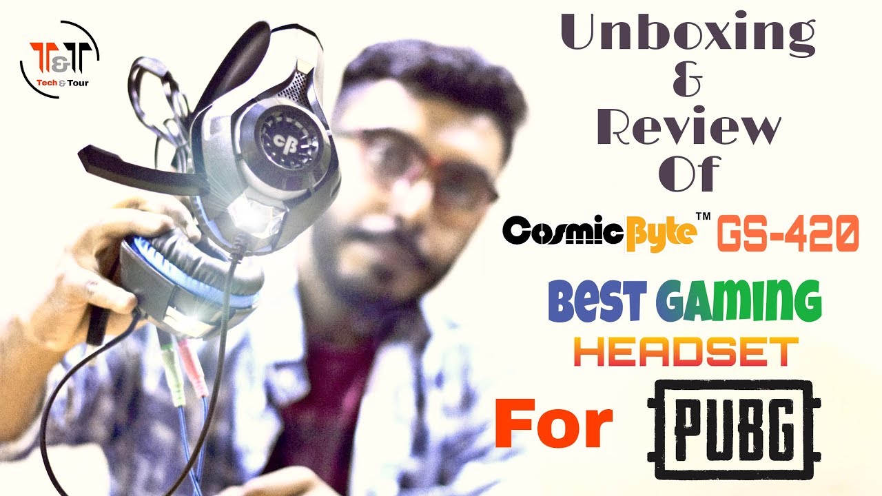 Cosmic Byte GS420!! || #PUBG GAMING HEADPHONE WITH MIC SPLIT || Unboxing & Review