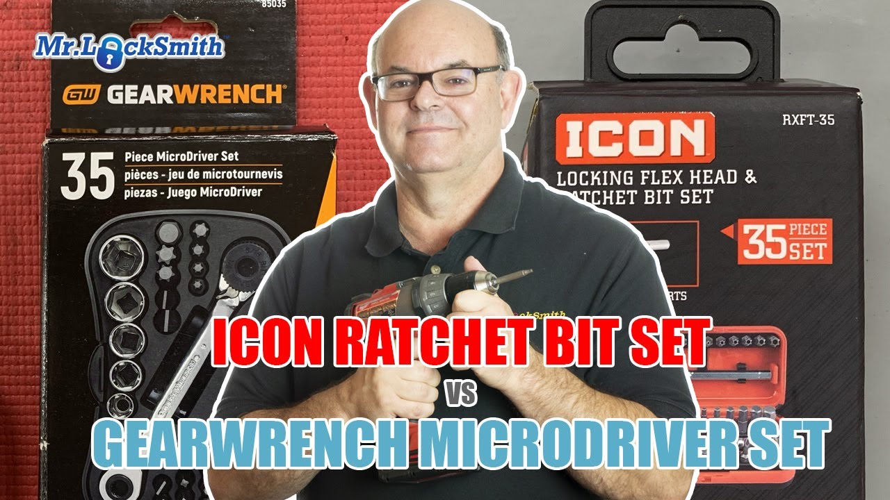 Набор бит с трещоткой ICON против микронабора GearWrench из 35 предметов