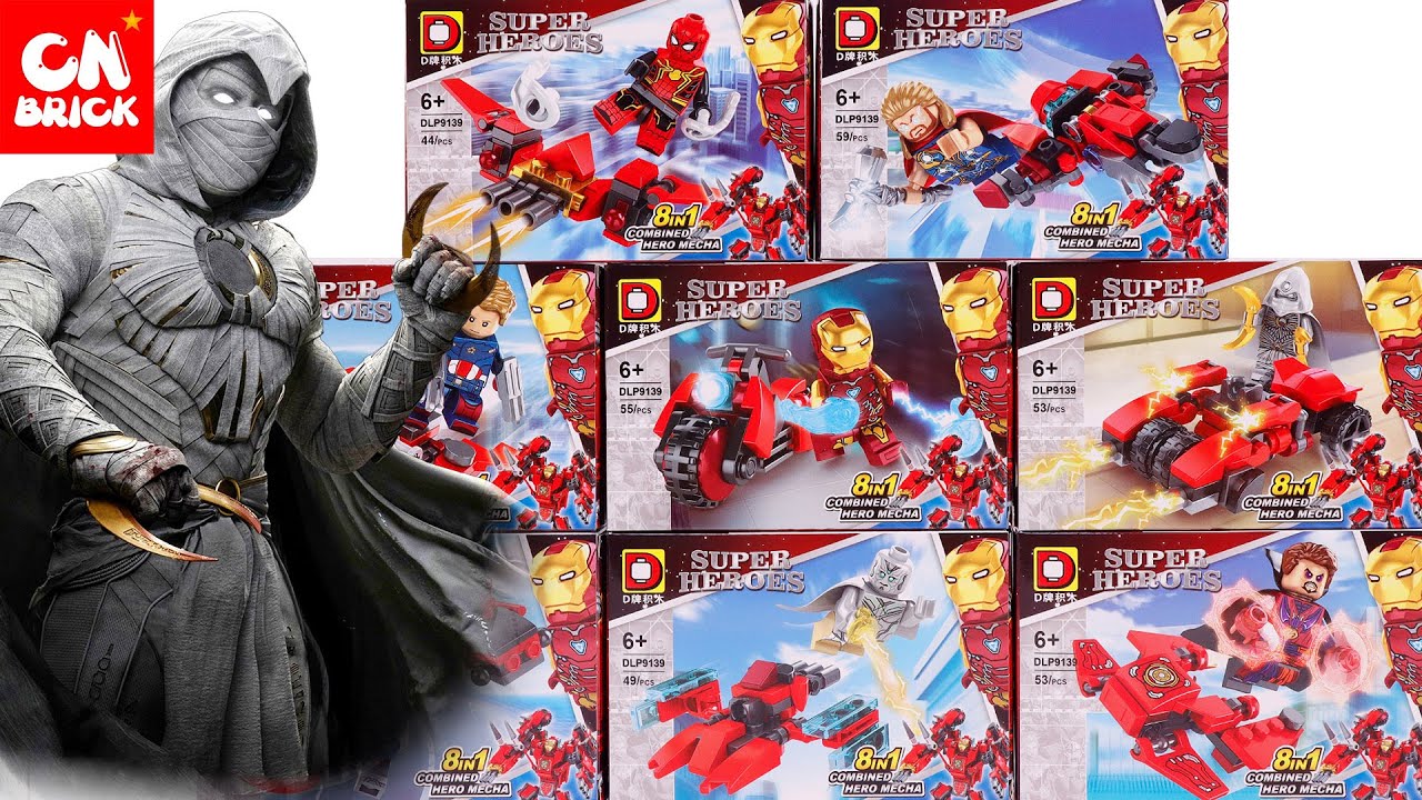 Unoffical LEGO AVENGERS IRON MAN MECH ROBOT 8 IN 1 DLP9139 UNOFFICAL LEGO SPEED BUILD