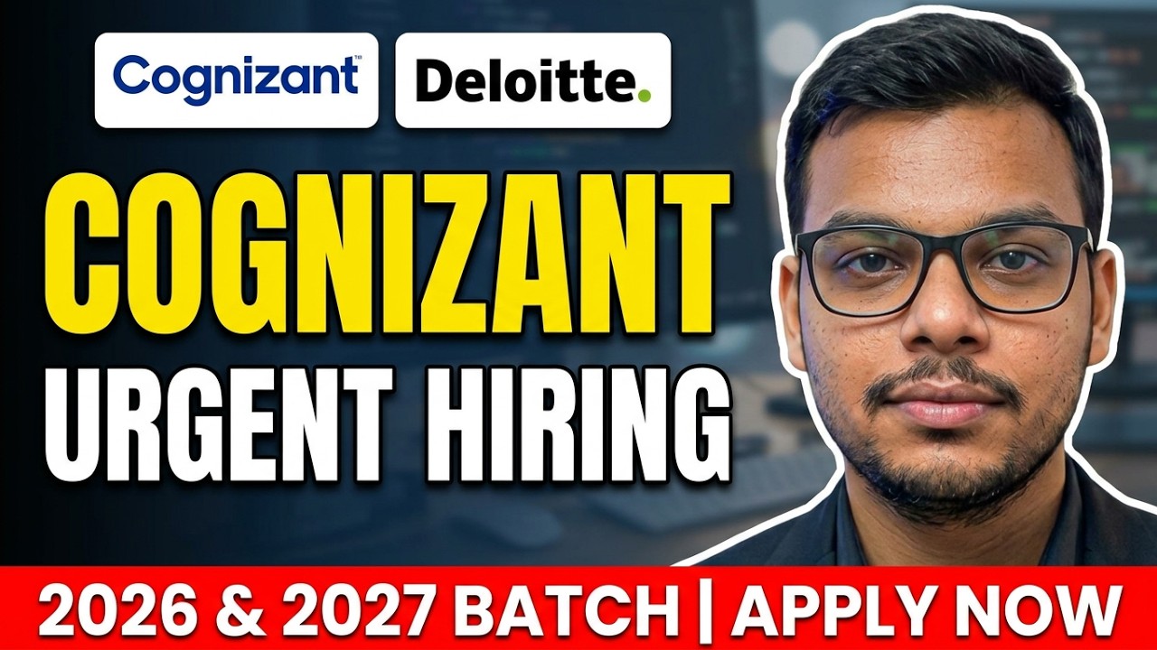 Cognizant Urgent Hiring Drive 2026 / 2027 | Deloitte | Latest Off Campus Drive for Freshers