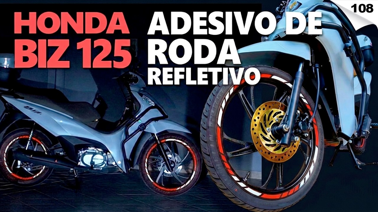 ADESIVOS REFLETIVOS DE RODA - Honda BIZ 125 - Segurança na estrada.