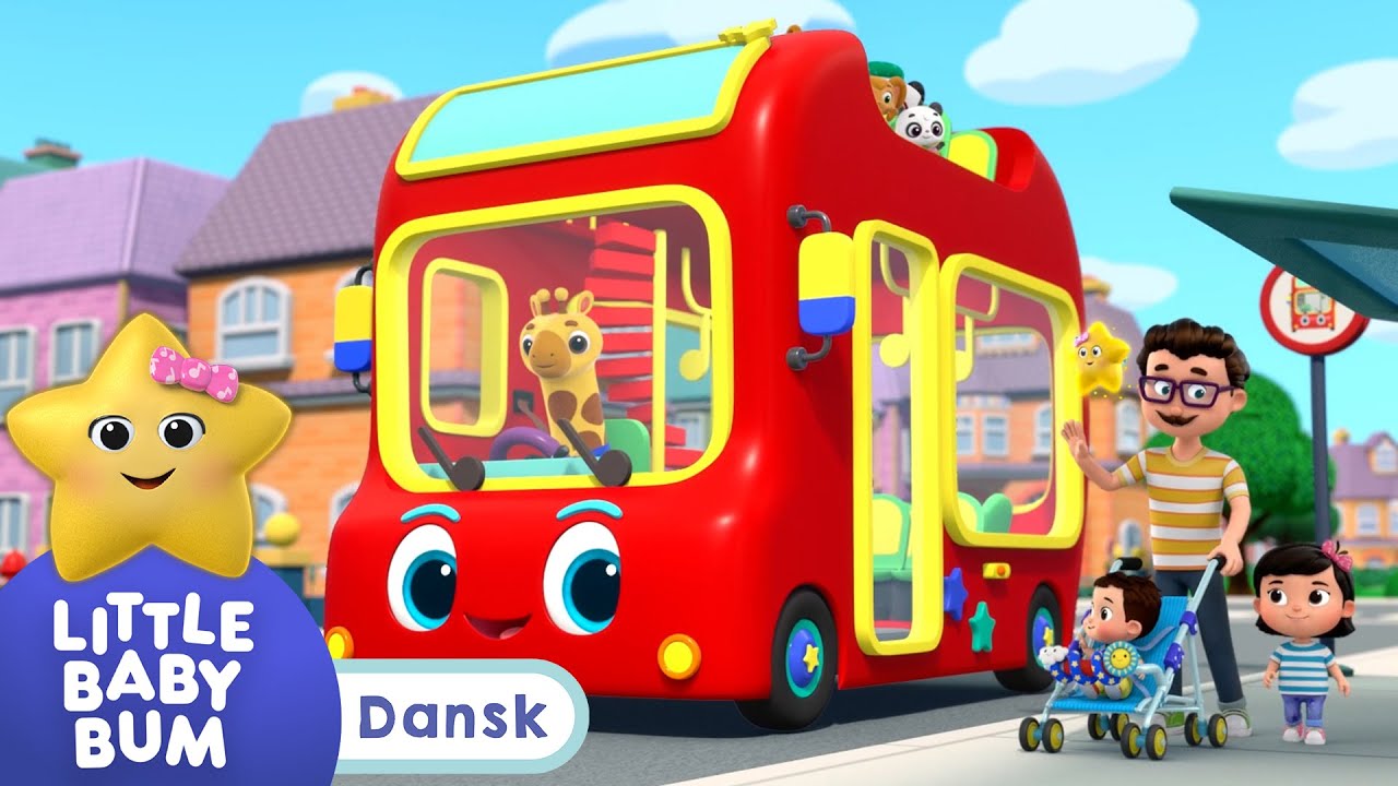 Hjulene på bussen | Little Baby Bum Dansk - Børnesange og tegnefilm | Moonbug Børn Dansk