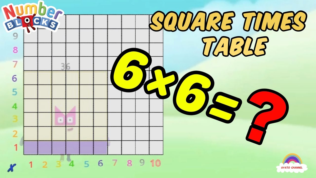 Numberblocks｜Square Times Table 1-100｜Square Squad