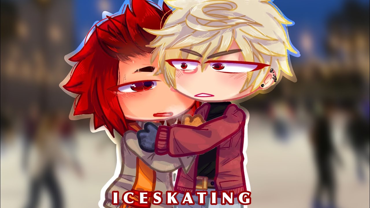 Ice skating… //MHA/BNHA//Kiribaku//Gacha club skit❤️🧡
