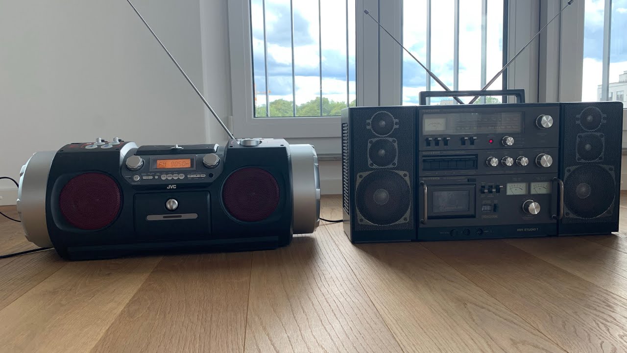 loudest boombox Telefunken Studio 1 vs JVC RV DP 200