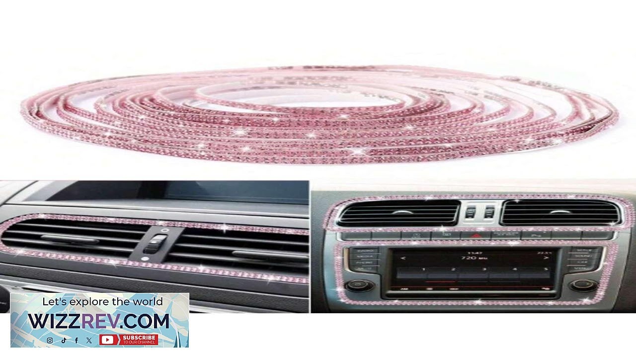 Easypie Selection 1PC Car Diamond Inlay Decorative Strip DIY Car Decoration Self Adhesive