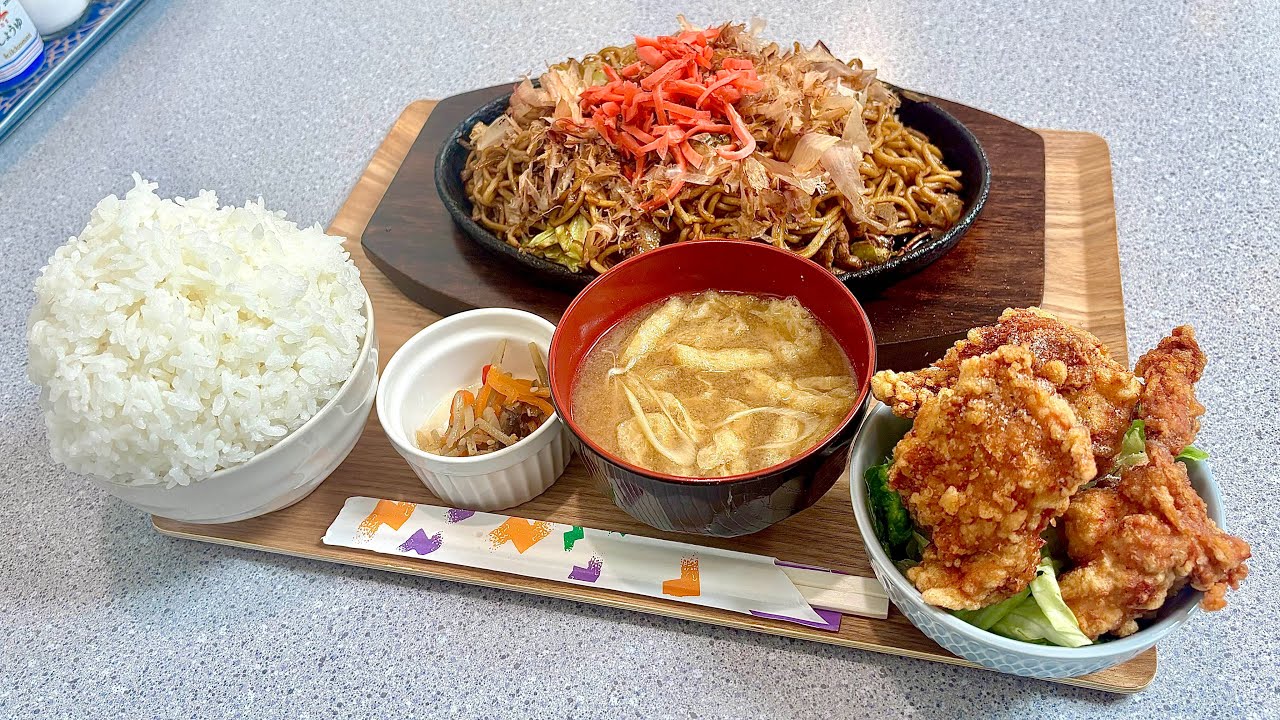 【岐阜デカ盛り】焼きそば定食麺大盛りライス大盛り/キッチンTAKU【岐阜県各務原市蘇原栄町】