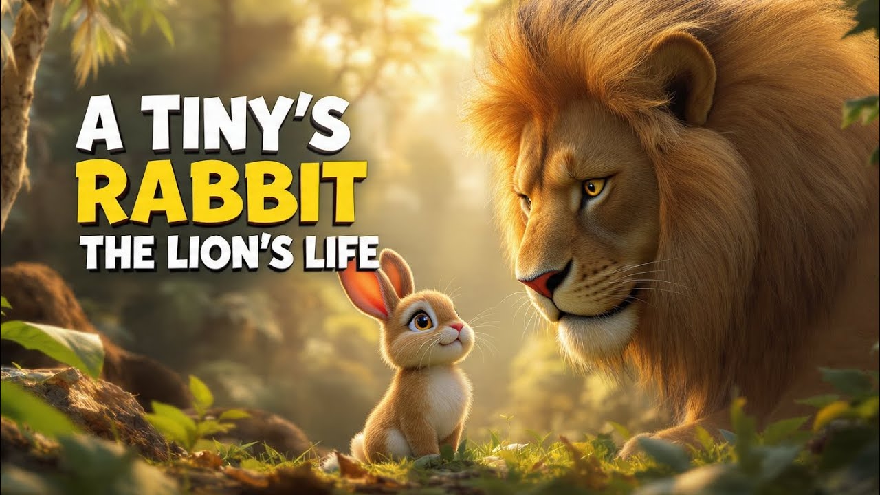 A Tiny Rabbit Saved the Lion’s Life 😢 | The Most Emotional Jungle Story 🐰🦁 