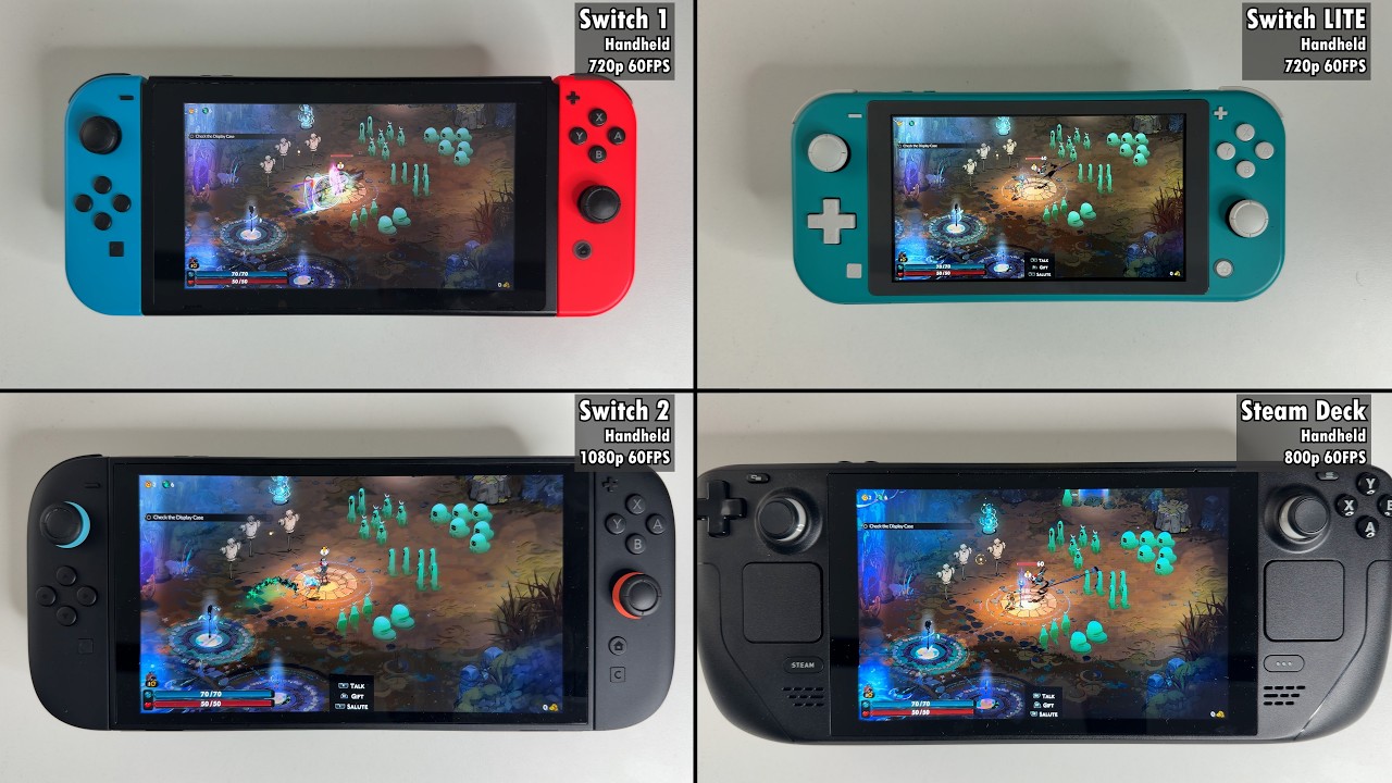 Hades II on Nintendo Switch 1 vs. Switch 2 vs. Steam Deck Comparison & Technical Review