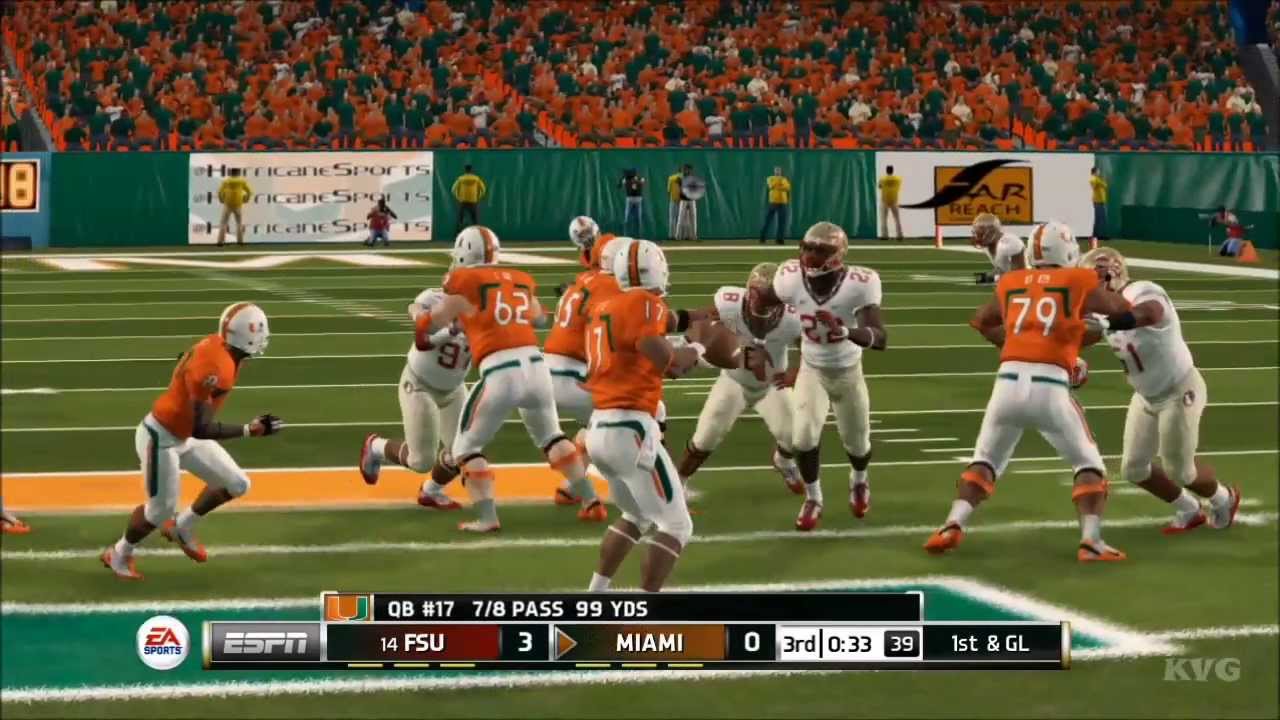 NCAA Football 14 - Miami vs. Florida State Gameplay [HD]