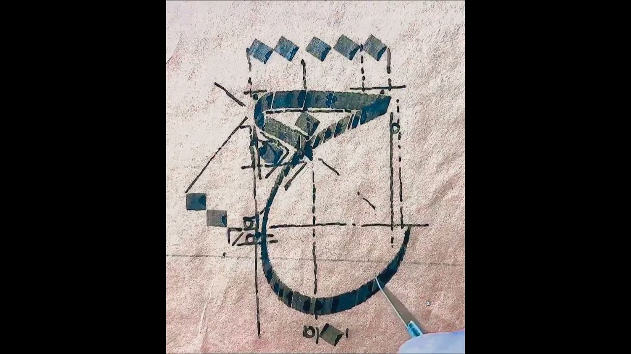 🎖🖊 كتابة رائعة لحرف الحاء ( #ح ) المجموع فى خط الثلث  🎖🖊