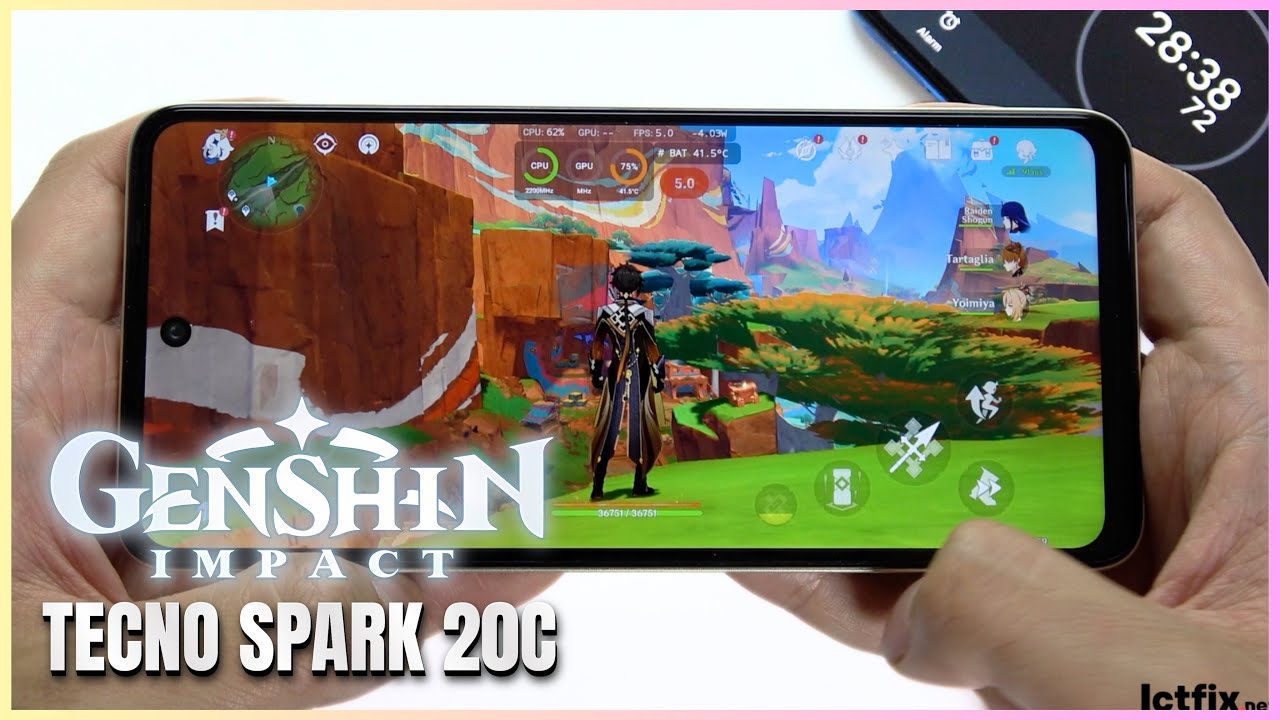 Tecno Spark 20C Genshin Impact Gaming test | Helio G36, 90Hz Display