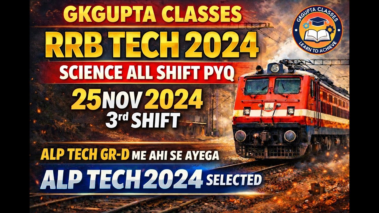 RRB Tech grade 3 all shift science question 23 dec 2024 \\ rrb group d science pyq//RRB ALP pyq 2024