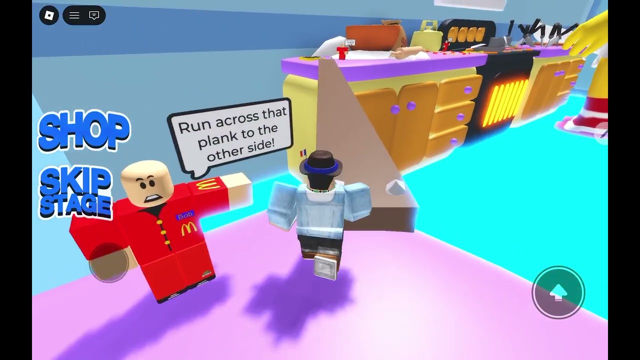 Beating Mr burger obby in Roblox 🍔