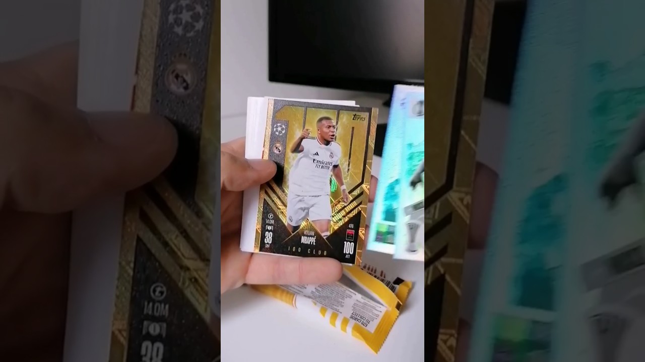 Mbapp&eacute; 100 club Topps Match Attax 💥⚽ #topps #realmadrid #toppsmatchattax #matchattax #toppscards
